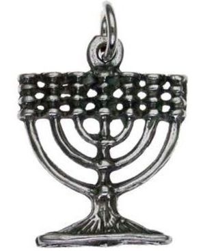 Menorah Sterling Silver Pendant