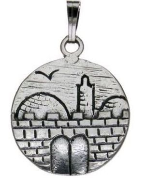 Jerusalem Background Sterling Silver Pendant