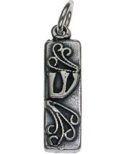 Mezuzah with G-d Name Sterling Silver Pendant