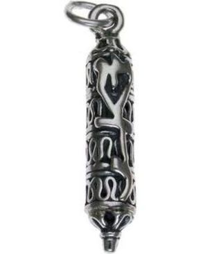 Mezuzah with G-d Name Sterling Silver Pendant