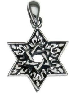 Star of David Sterling Silver Pendant