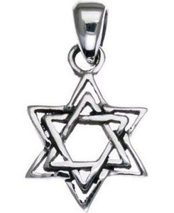 Star of David Sterling Silver Pendant