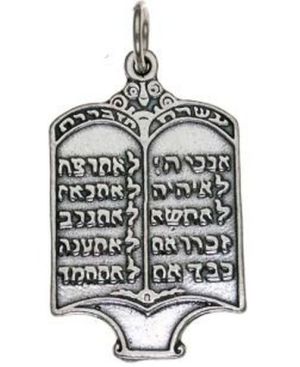 Ten Commandments Sterling Silver Pendant