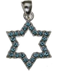 Star of David with Cz Sterling Silver Pendant