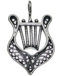 Harp Sterling Silver Pendant