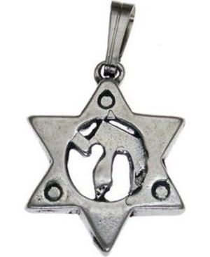 Star of David with Chai Sterling Silver Pendant