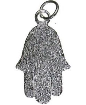 Sparkling Hamsa Sterling Silver Pendant