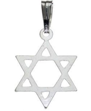 Traditional Star of David Sterling Silver Pendant Style B5615