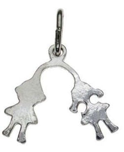 Boy & Girl Sterling Silver Pendant