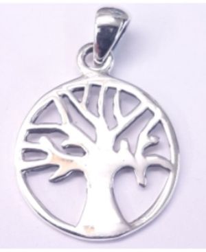 Tree of Life in Circle Sterling Silver Pendant