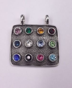 Breastplate with Round Stones Sterling Silver Pendant