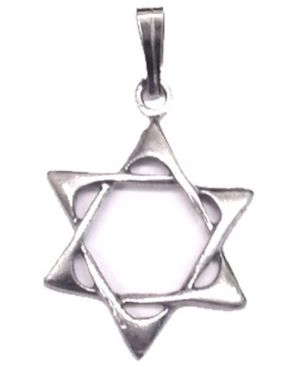Star of David Thick-Thin Sterling Silver Pendant