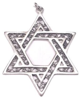 Star of David Sterling Silver Pendant Style