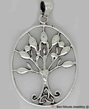 Tree of Life with Bulbs Sterling Silver Pendant