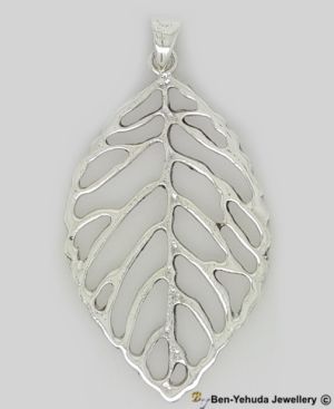 Hollow Leaf Sterling Silver Pendant