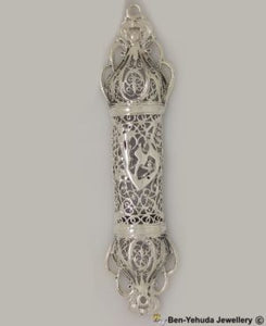 Mezuzah Sterling Silver Pendanא רשט