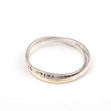 2 piece "I Am for my Beloved" Gold & Silver Ring