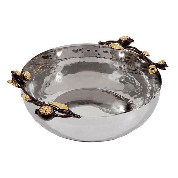 Large Bowl - Stainless Steel - Pomegranates