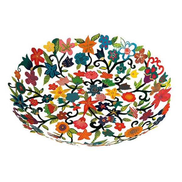Bowl - Laser Cut & Hand Painted - Flowers
