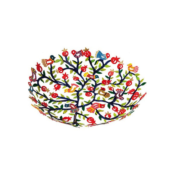 Small Bowl - Laser Cut & Hand Painted - Pomegranates