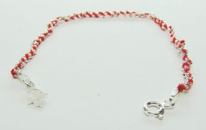Red String 925 Sterling Silver Bracelet with Hamsa Charm