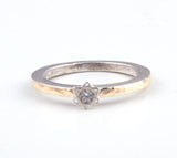 Star of David with Swarovsky Crystal  Gold & Silver Ring