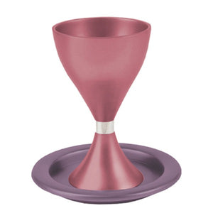 Modern Kiddush Cup - Purple & Maroon