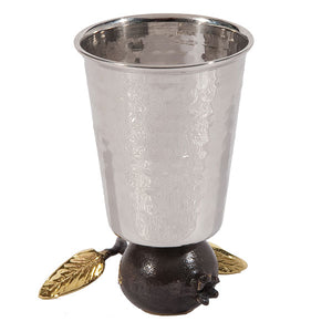 Reversible Kiddush Cup - Stainless Steel - Straight