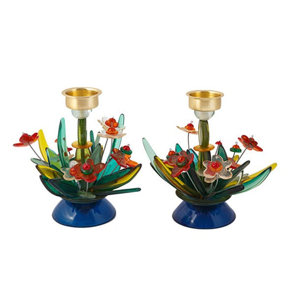 Candlesticks - Fountain & Flowers - Small