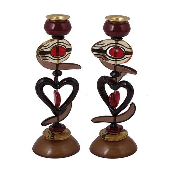 Candlesticks - Polyester - Red Heart 23cm