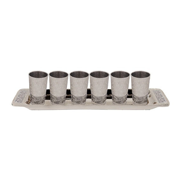 Set 6 Cups With Metal Cutout Jerusalem