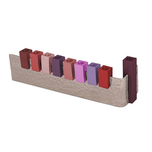 Hanukkah Menorah "L" - Maroon