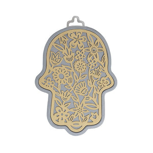 Small Silver Hamsa & Metal Cutout Brass - Flowers