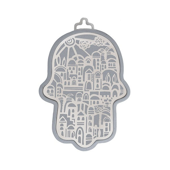 Small Silver Hamsa & Metal Cutout - Jerusalem