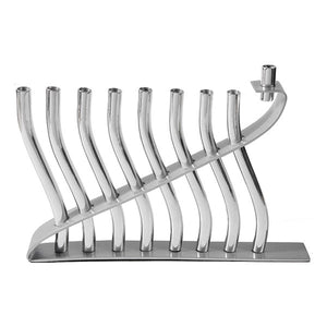 Hanukkah Menorah - "Sticks" - Aluminium Matt Shiny