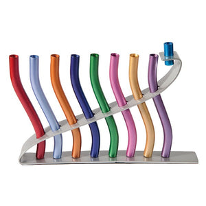 Hanukkah Menorah - "Sticks" - Multicolored