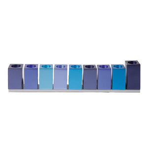 Hanukkah Menorah - Cubes - Blue