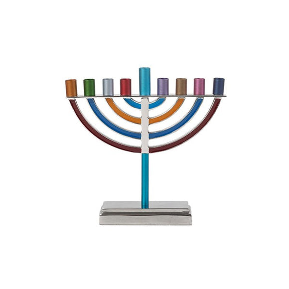 Small Classic Hanukkah Menorah - Multicolored