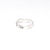 I Am for My Beloved - Sterling Silver Wavy Ring