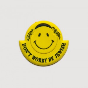 Don't Worry Be Jewish Hassid Smiley Magnet