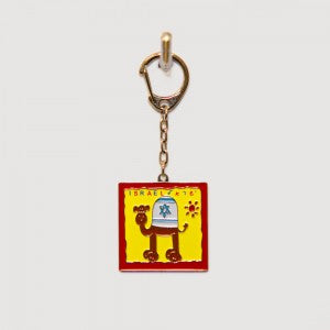 Israel Camel Cartoon Keychain