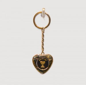 Jerusalem Menorah Spinning Heart Keychain
