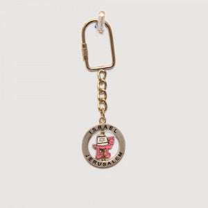 Pink Camel Spinning Keychain