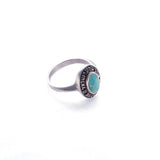 Roman Glass Color in Shema Oval Sterling Silver Ring