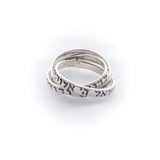 Three Ring Three Quotes Intertwined Sterling Silver Ring