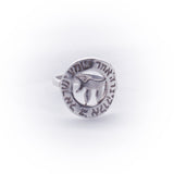 Hai Cutout in Shema Oval Sterling Silver Ring