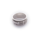 Three Ring Three Quotes Spinning Sterling Silver Ring