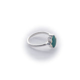 Opal Hamsa Hand Sterling Silver Ring