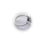 Star of David Opal in Kabbalah Circle Sterling Silver Ring
