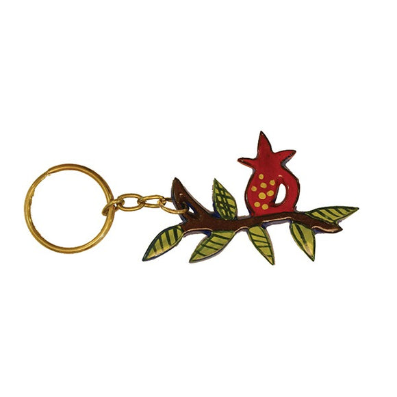 Key Chain Holder - Hand Painted - Pomegranate